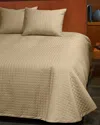 Signoria Firenze Masaccio Queen Quilted Coverlet In Flax