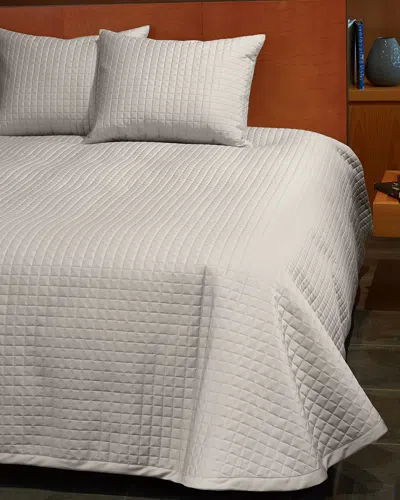 Signoria Firenze Masaccio Queen Quilted Coverlet In Pearl