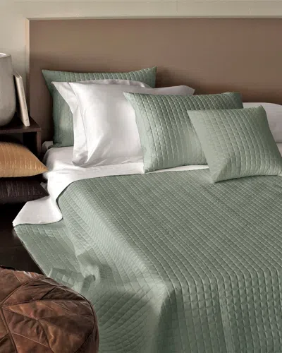 Signoria Firenze Masaccio King Quilted Coverlet In Silver Sage