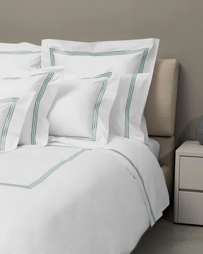 Signoria Firenze Platinum King Flat Sheet In Silver Sage