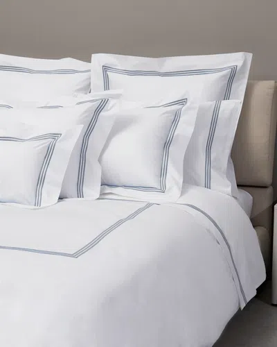 Signoria Firenze Platinum King Flat Sheet In Wilton Blue