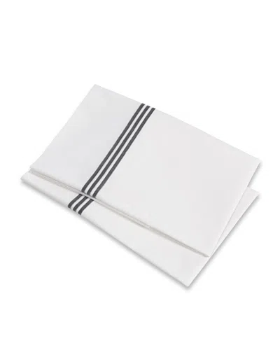 Signoria Firenze Platinum Pillowcases In Lead Grey