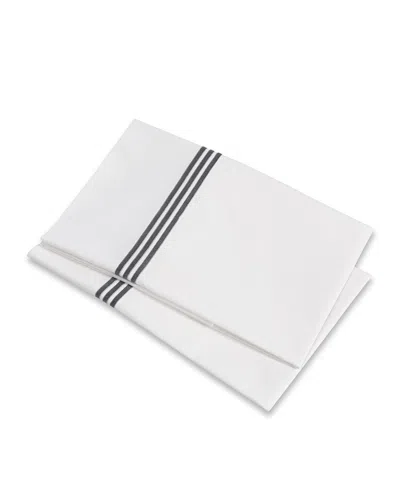 Signoria Firenze Platinum Pillowcases In Lead Grey