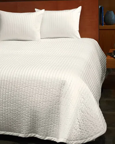 Signoria Firenze Siena Queen Quilted Coverlet In Ivory