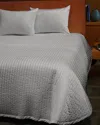 Signoria Firenze Siena Queen Quilted Coverlet In Silver Moon