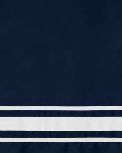 Signoria Firenze Tivoli King Flat Sheet In Dark Blue/white
