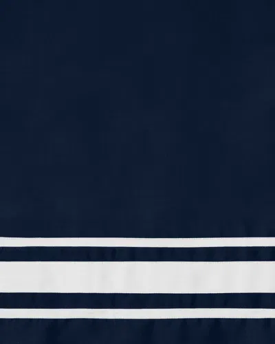 Signoria Firenze Tivoli Queen Flat Sheet In Dark Blue/white