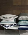Signoria Firenze Tivoli Pillowcases, Set Of 2 Kg In Dark Blue/white
