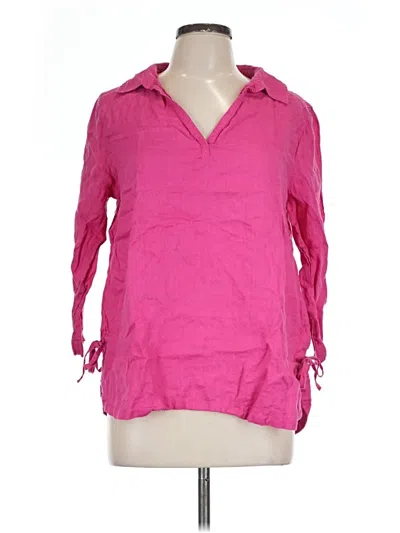 Pre-owned Sigrid Olsen 3/4 Sleeve Blouse In Pink