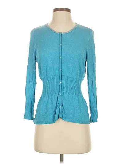 Pre-owned Sigrid Olsen 3/4 Sleeve Blouse In Teal