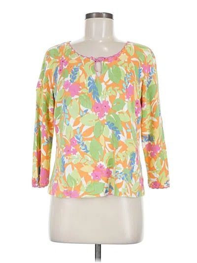 Pre-owned Sigrid Olsen 3/4 Sleeve Blouse In Yellow