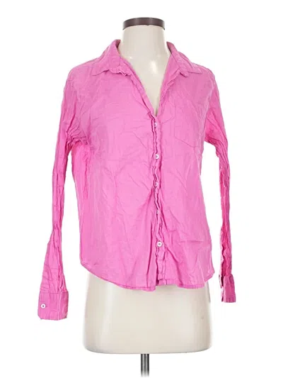 Pre-owned Sigrid Olsen 3/4 Sleeve Button Down Shirt In Pink