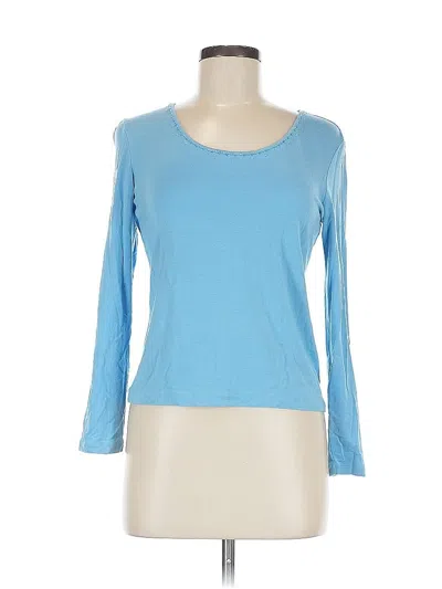 Pre-owned Sigrid Olsen 3/4 Sleeve T-shirt In Blue