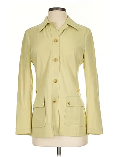 Pre-owned Sigrid Olsen Blazer Jacket In Yellow