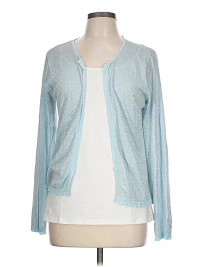 Pre-owned Sigrid Olsen Cardigan Sweater In Blue