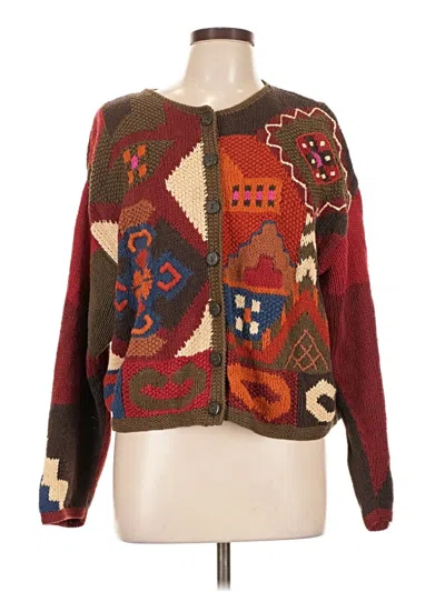 Pre-owned Sigrid Olsen Cardigan Sweater In Brown