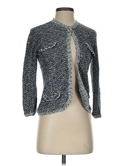 Pre-owned Sigrid Olsen Cardigan Sweater In Gray