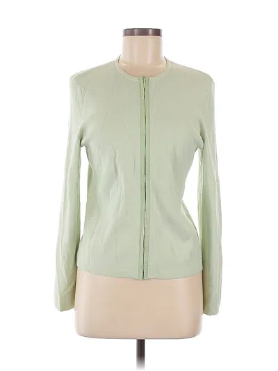 Pre-owned Sigrid Olsen Cardigan Sweater In Green