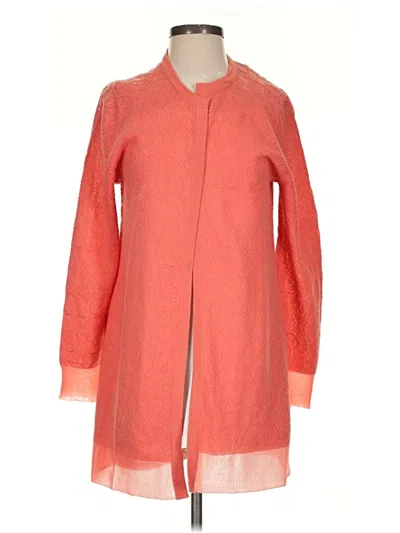 Pre-owned Sigrid Olsen Cardigan Sweater In Orange