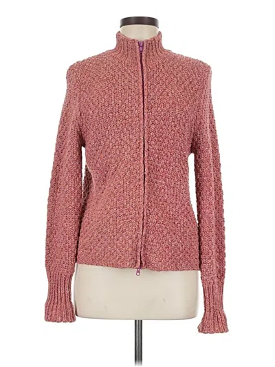 Pre-owned Sigrid Olsen Cardigan Sweater In Pink