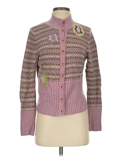 Pre-owned Sigrid Olsen Cardigan Sweater In Pink