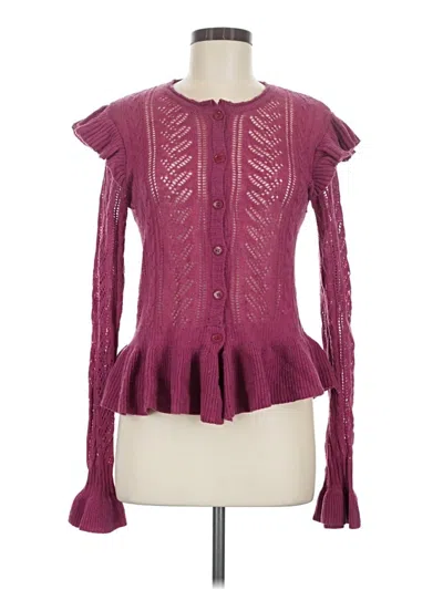 Pre-owned Sigrid Olsen Cardigan Sweater In Purple