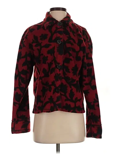 Pre-owned Sigrid Olsen Cardigan Sweater In Red