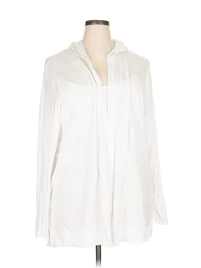 Pre-owned Sigrid Olsen Cardigan Sweater In White