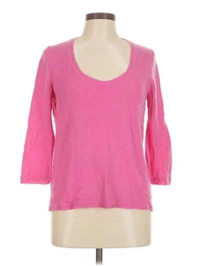 Pre-owned Sigrid Olsen Cashmere Cardigan Sweater In Pink