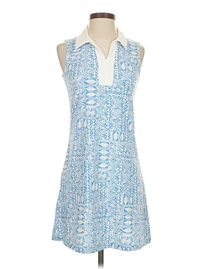 Pre-owned Sigrid Olsen Casual Dress In Blue