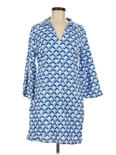 Pre-owned Sigrid Olsen Casual Dress In Blue