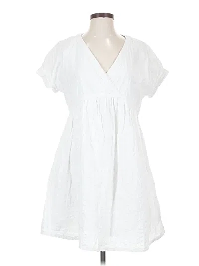 Pre-owned Sigrid Olsen Casual Dress In White