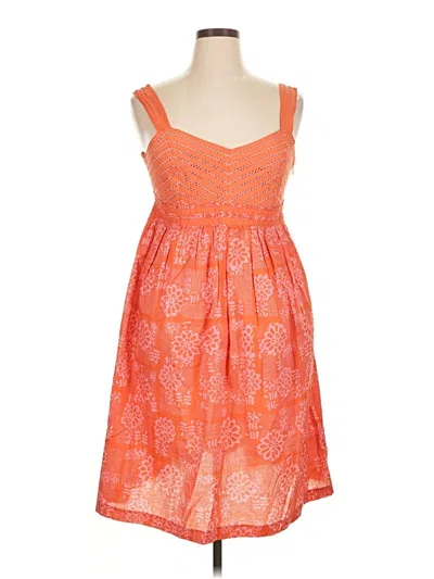 Pre-owned Sigrid Olsen Cocktail Dress In Orange