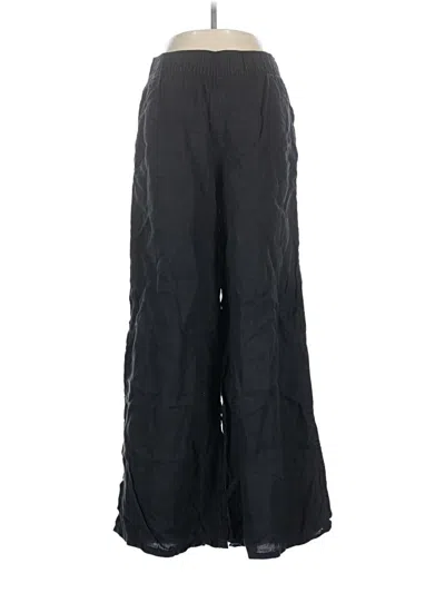 Pre-owned Sigrid Olsen Linen Pants In Black