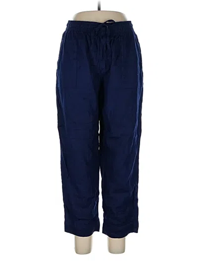Pre-owned Sigrid Olsen Linen Pants In Blue