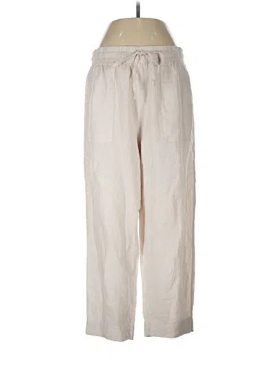 Pre-owned Sigrid Olsen Linen Pants In Ivory