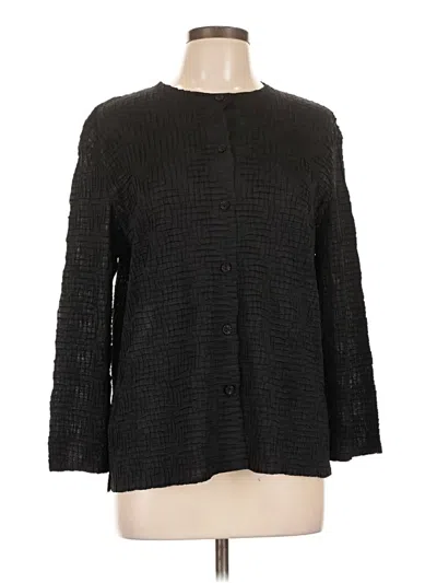 Pre-owned Sigrid Olsen Long Sleeve Blouse In Black