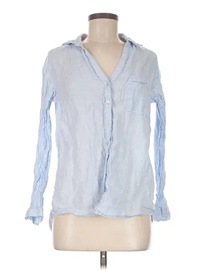 Pre-owned Sigrid Olsen Long Sleeve Blouse In Blue