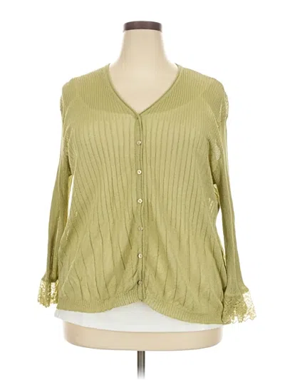 Pre-owned Sigrid Olsen Long Sleeve Blouse In Green