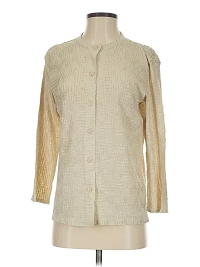Pre-owned Sigrid Olsen Long Sleeve Blouse In Ivory