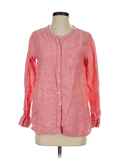 Pre-owned Sigrid Olsen Long Sleeve Blouse In Pink
