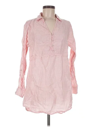 Pre-owned Sigrid Olsen Long Sleeve Blouse In Pink