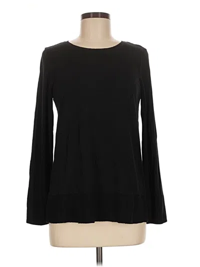 Pre-owned Sigrid Olsen Long Sleeve T-shirt In Black