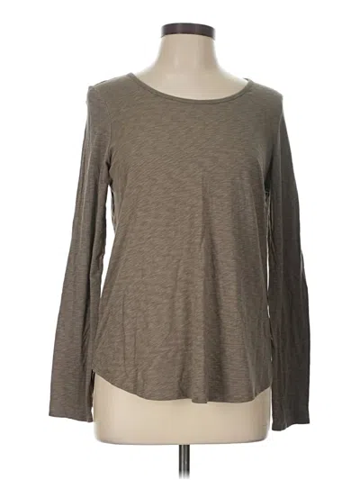 Pre-owned Sigrid Olsen Long Sleeve T-shirt In Brown