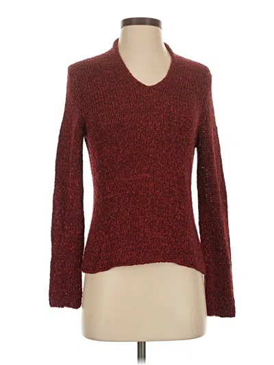 Pre-owned Sigrid Olsen Pullover Sweater In Red