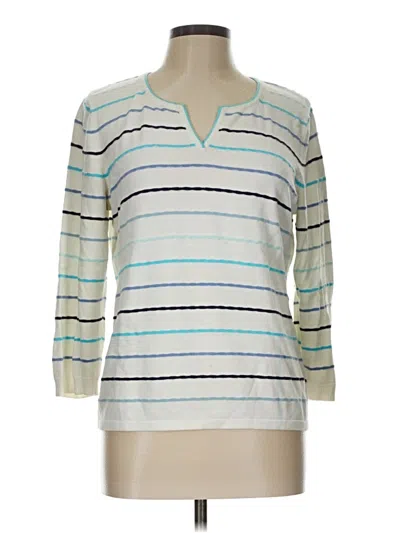 Pre-owned Sigrid Olsen Pullover Sweater In Silver