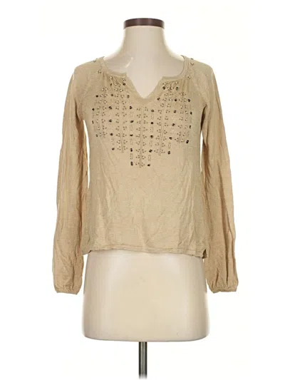 Pre-owned Sigrid Olsen Pullover Sweater In Tan
