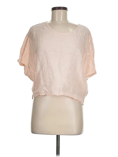 Pre-owned Sigrid Olsen Short Sleeve Blouse In Pink