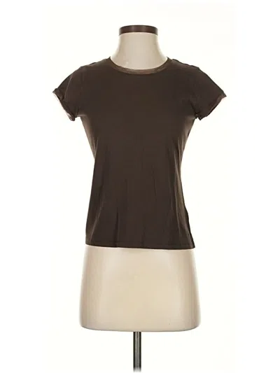 Pre-owned Sigrid Olsen Short Sleeve T-shirt In Brown