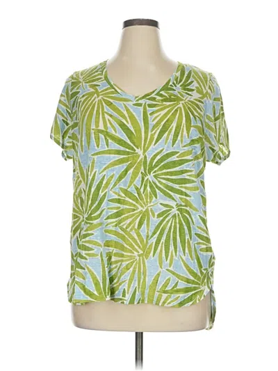 Pre-owned Sigrid Olsen Short Sleeve T-shirt In Green